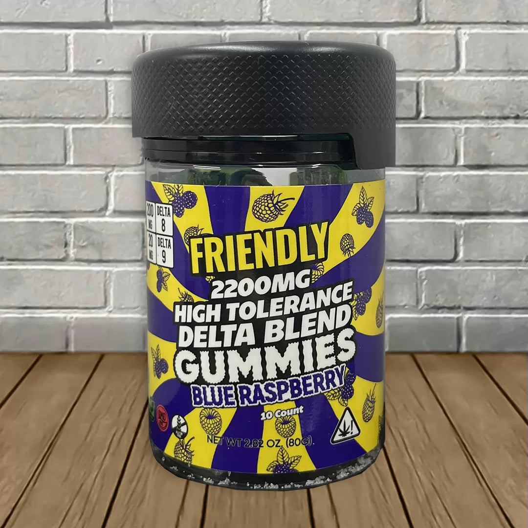 Friendly Hemp High Tolerance D8 + D9 Gummies 2200mg Best Price