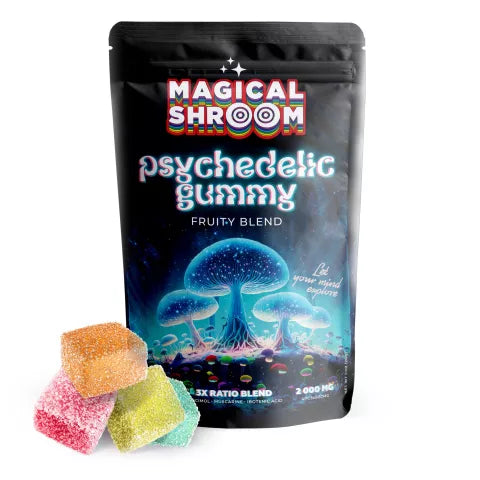 500mg Mushroom Blend Gummies - Fruity Blend - Magical Shroom Best Price