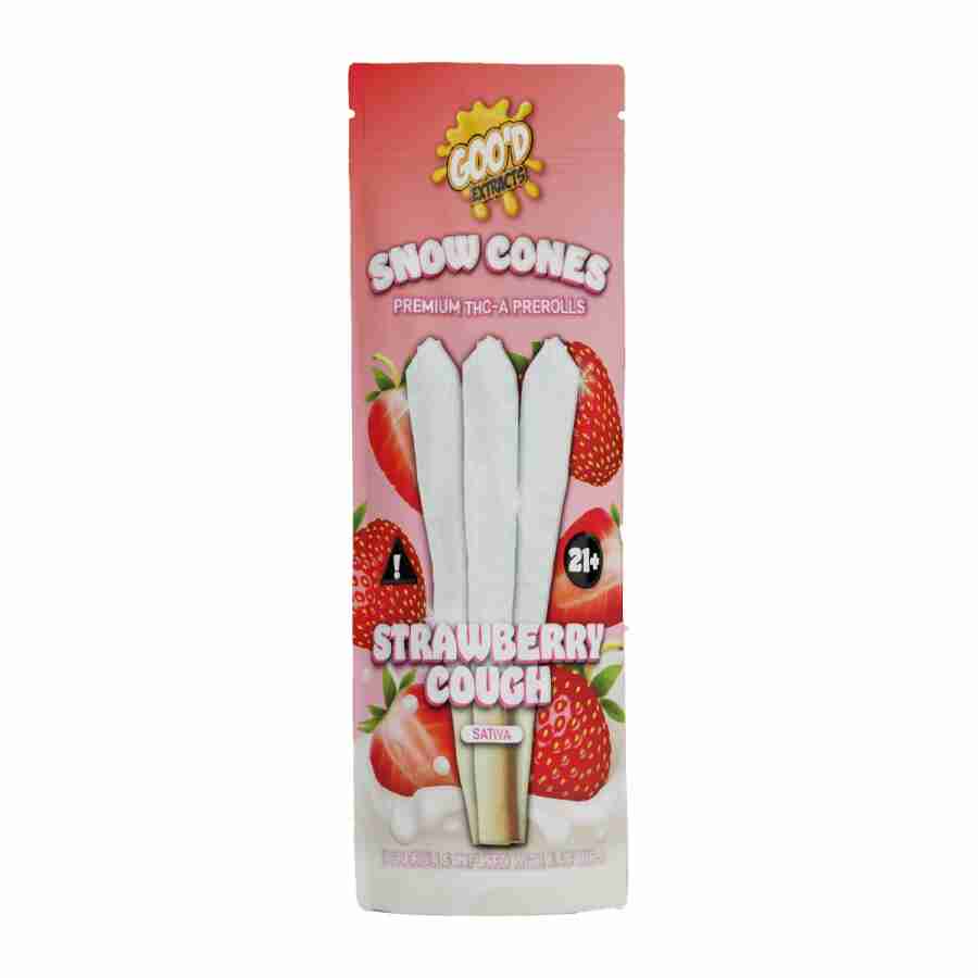 Goo’d Extracts Snow Cones THCA Diamonds 1 Gram Strawberry Cough 3pc Best Price