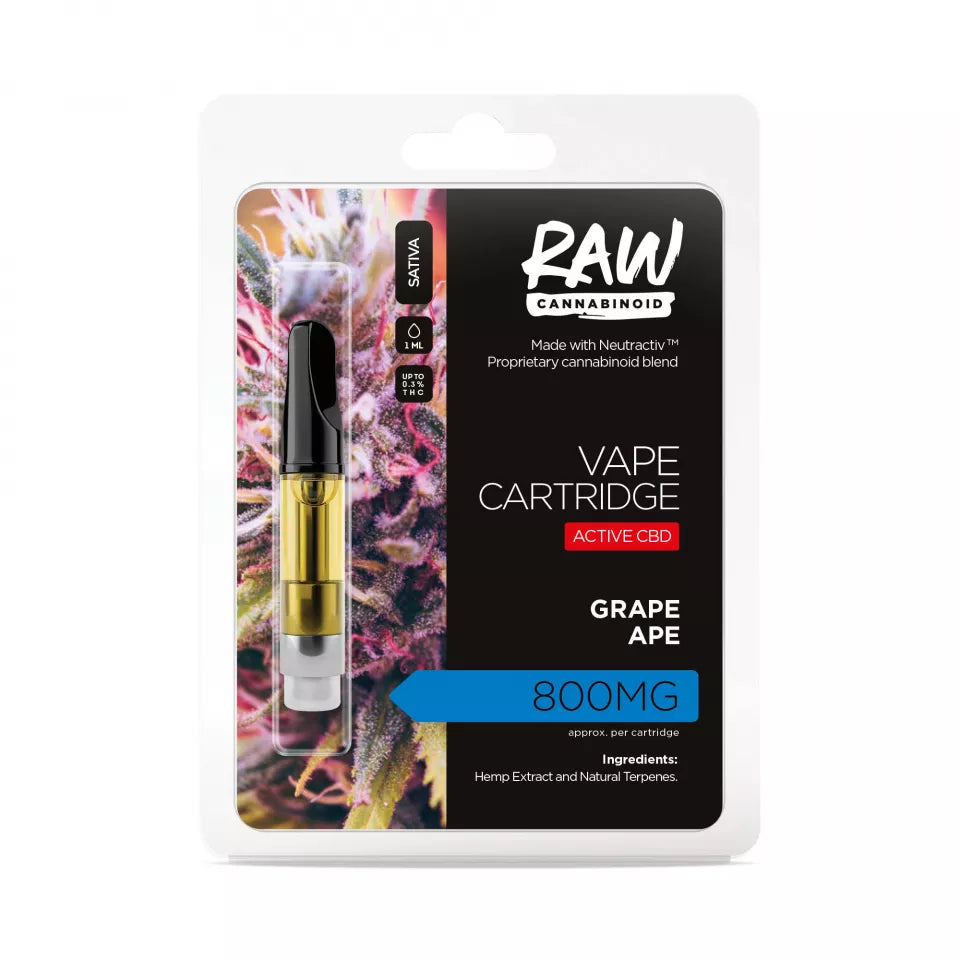 Grape Ape Strain Vape - Grape Ape Cartridge - Active CBD - Cartridge - RAW - 800mg Best Price
