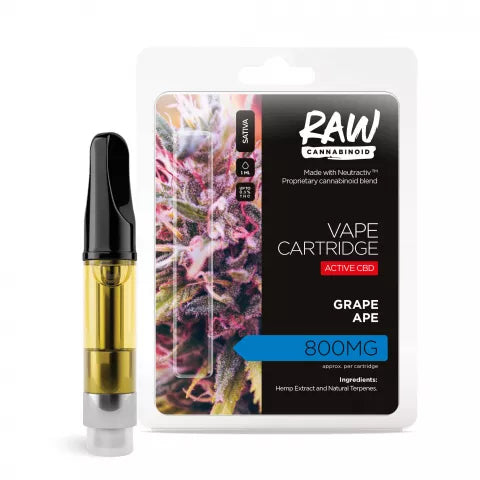 Grape Ape Strain Vape - Grape Ape Cartridge - Active CBD - Cartridge - RAW - 800mg Best Price