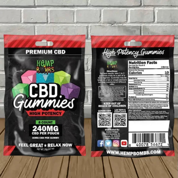 Hemp Bombs High Potency CBD Gummies 240mg Best Price