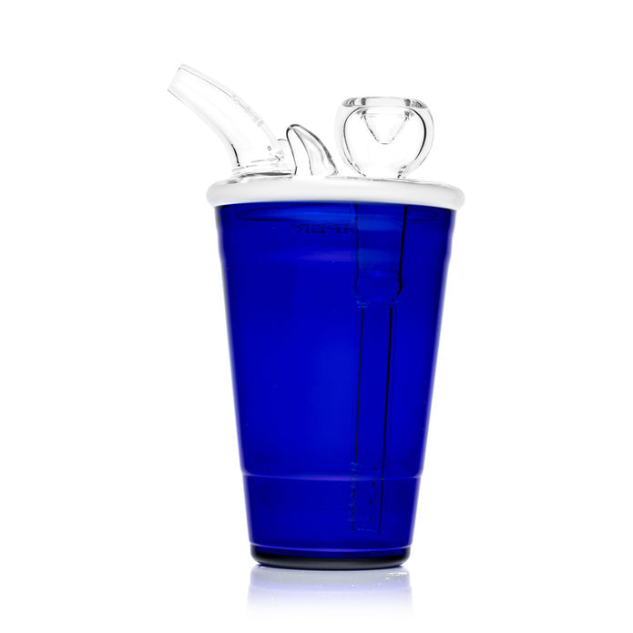 Hemper Blue Beer Pong 5mm Thick Glass Bong