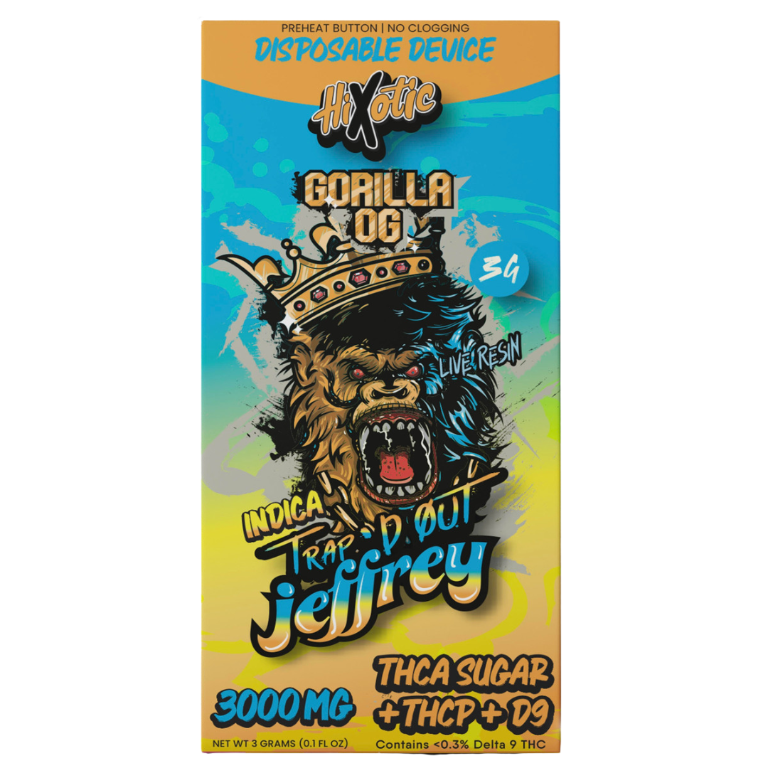 HiXotic Trap’d Out Jeffrey Live Resin Disposable 3G