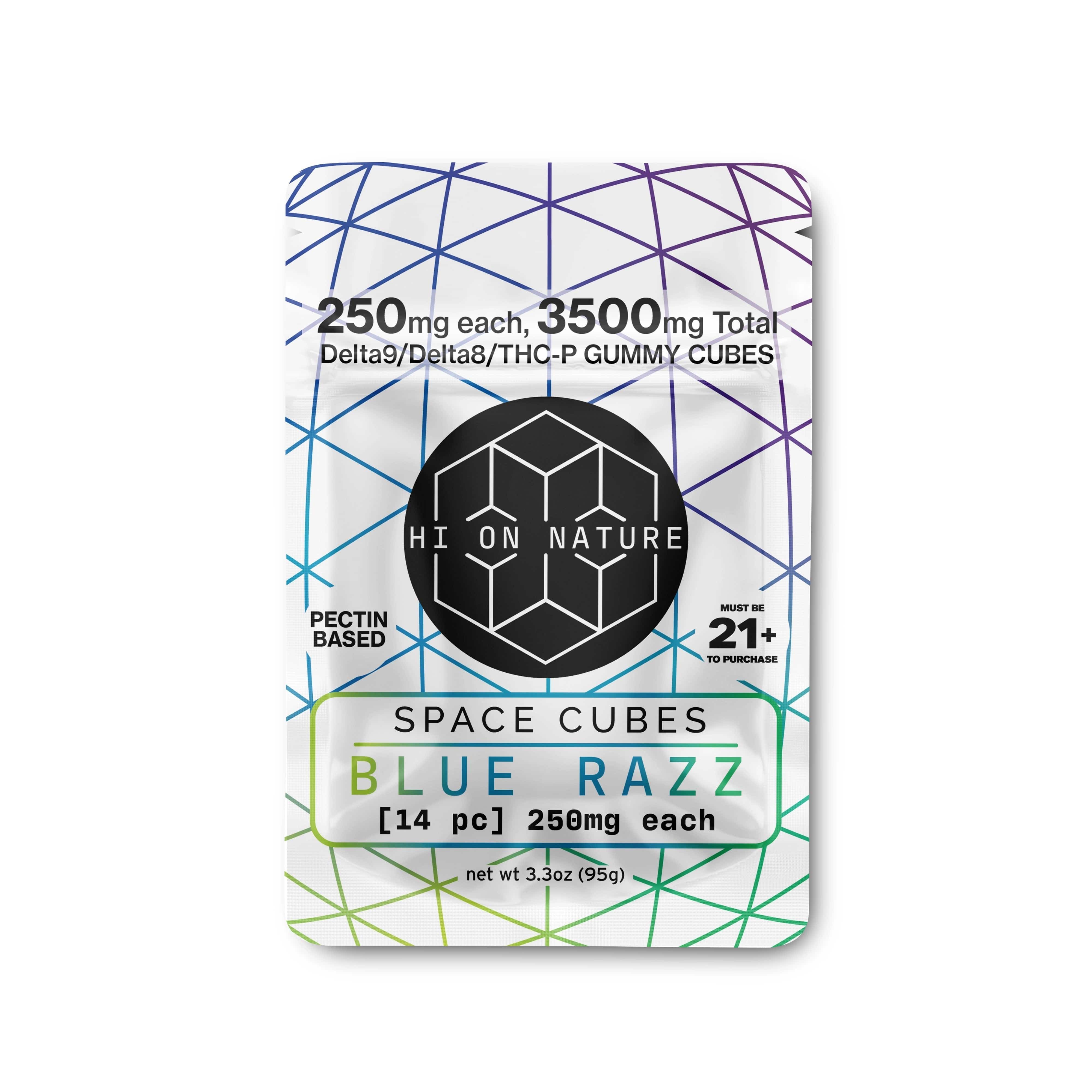 Hi On Nature 3500mg D9/D8/P Space Cubes - Pectin Based Infused Hemp Extract Edibles