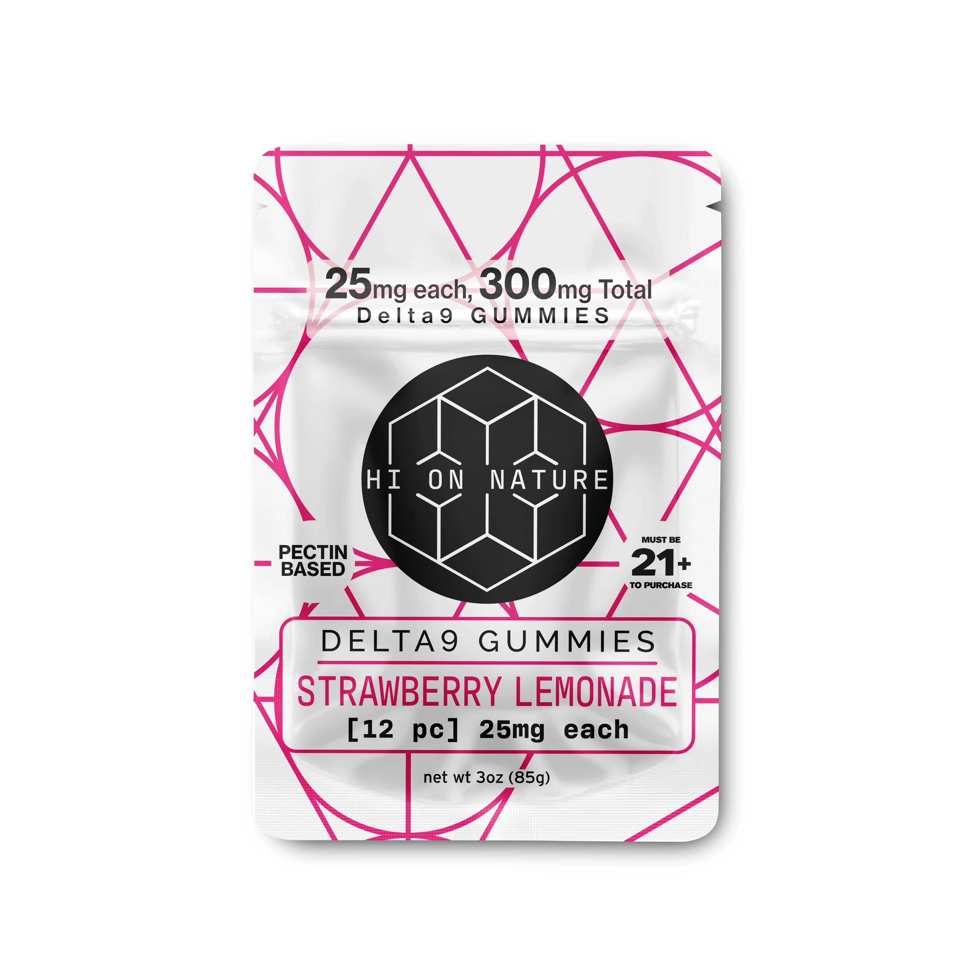 Hi On Nature 300mg D9 Gummy Squares- Pectin Based Infused Hemp Extract Edibles