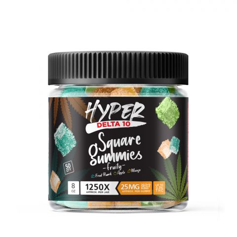 Hyper Delta-10 Square Gummies - Fruity - 1250X Best Price
