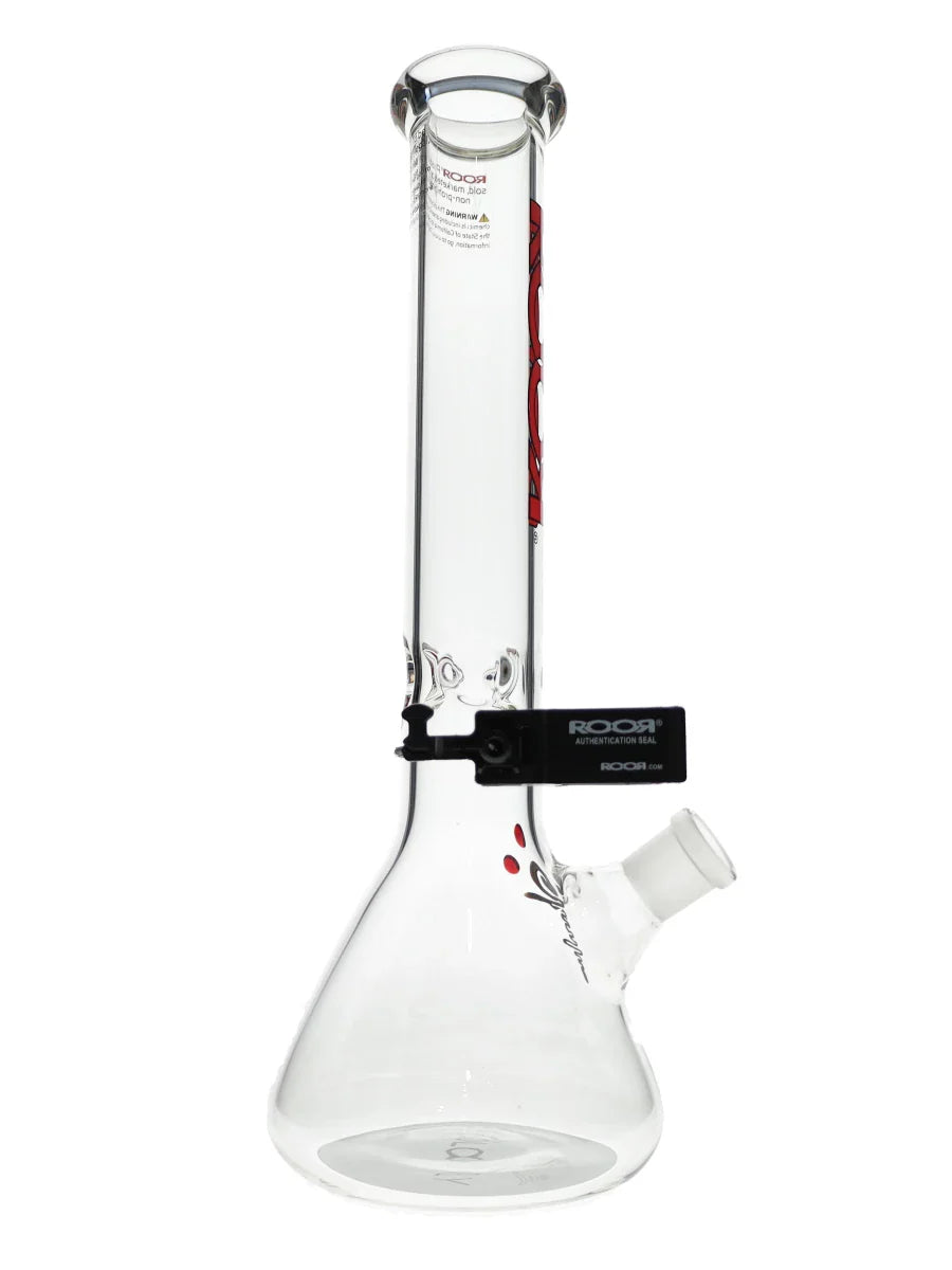 14″ ROOR Red Black 45x5mm Beaker Bong
