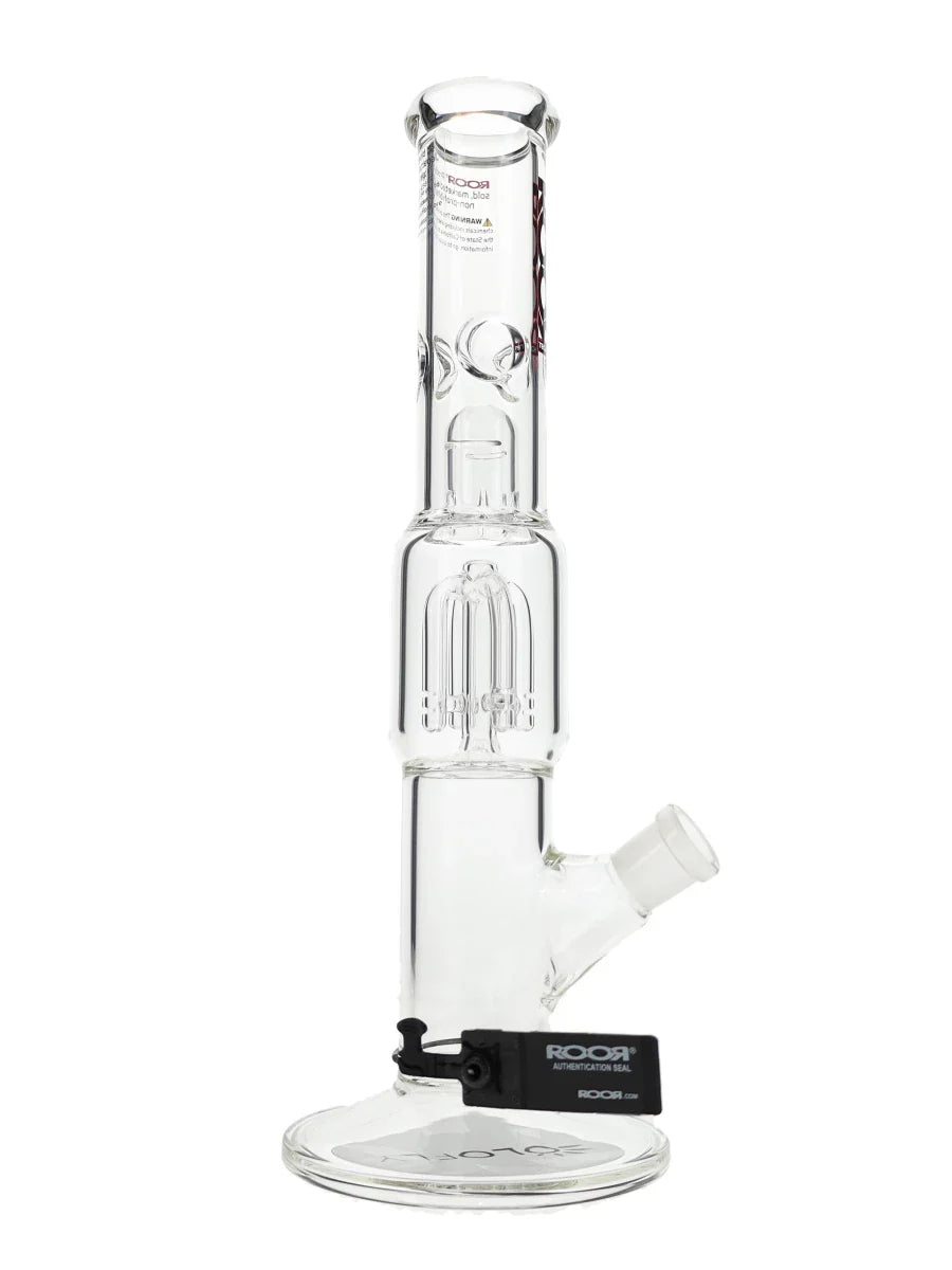 14″ ROOR Clear Tech 4-Arm Tree Straight Tube Water Pipe