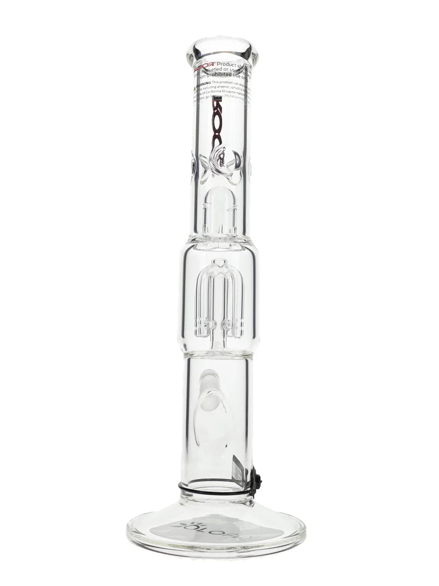 14″ ROOR Clear Tech 4-Arm Tree Straight Tube Water Pipe