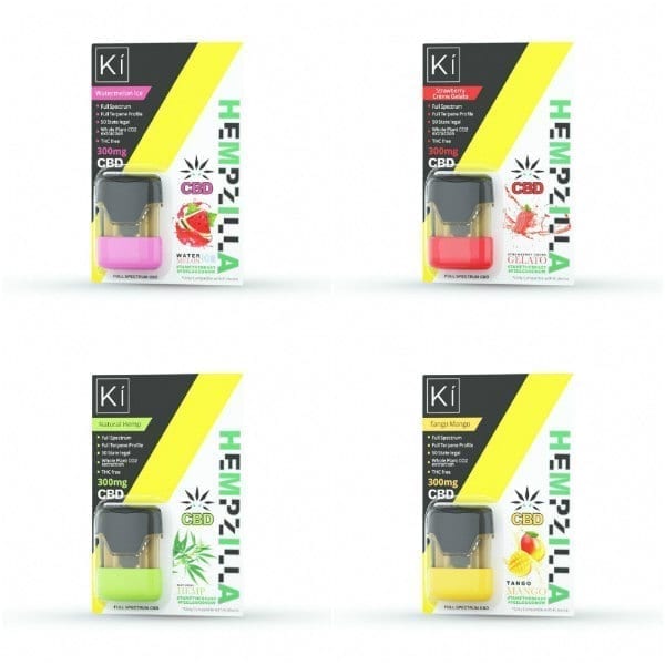 Hempzilla Ki CBD POD 300mg Compatible w/ Ki Device ONLY Best Price