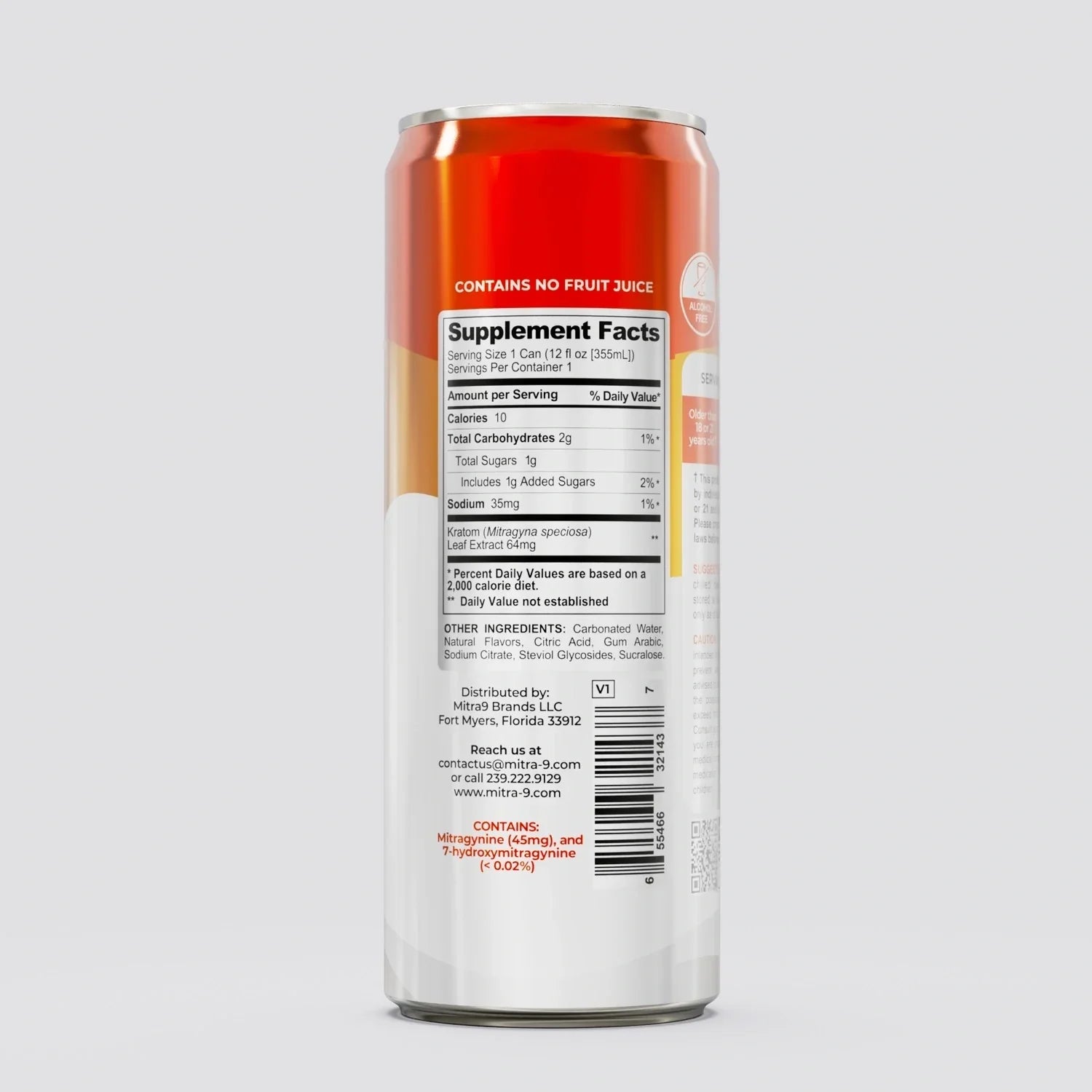 Mitra9 Tangerine Kratom Seltzer