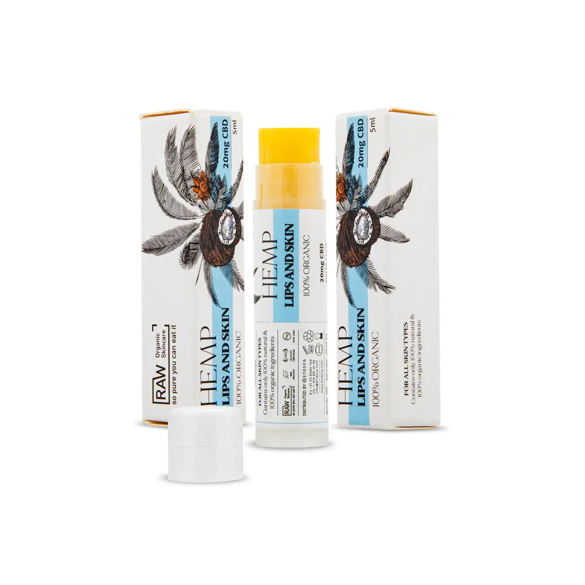 Endoca Natural lip balm with 20/mg CBD