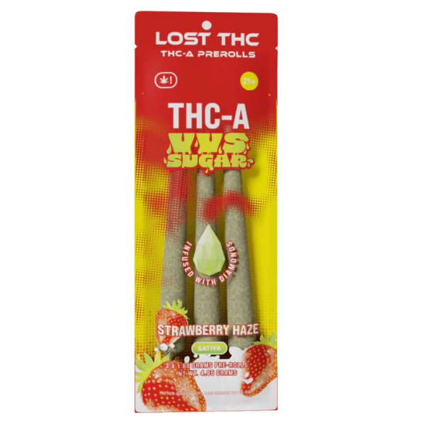 Lost THC THC-A VVS Sugar Pre-Rolls 4.95G | 3ct