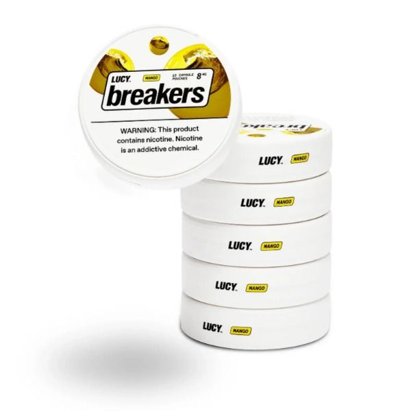 Lucy Breakers Nicotine Capsule Pouches (15 Pouches/Can) Mango Flavor Best Price