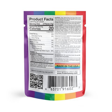Male Sex Gummies - Proprietary Blend - 500MG - Pride Best Price