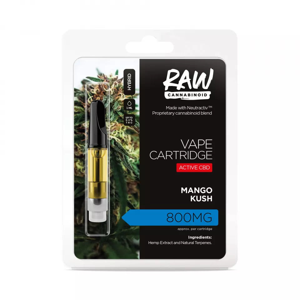 Mango Kush Strain Vape Pen - Mango Kush Cartridge Active CBD Cartridge RAW 800mg Best Price