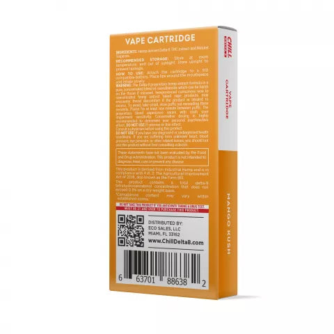 Mango Kush Strain Vape Pen - Mango Kush Cartridge Delta 8 THC Chill Plus 900mg Best Price