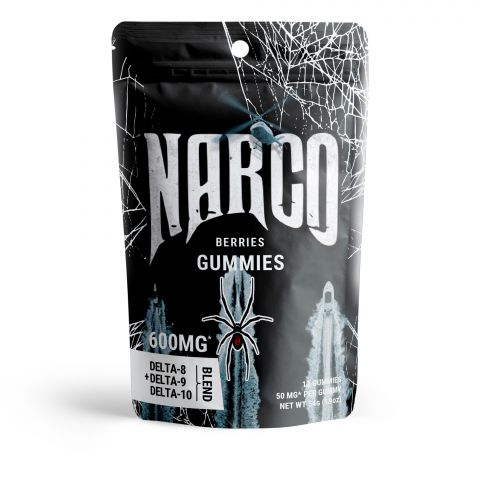Narco Berries Gummies - Delta 9, Delta 8, Delta 10 Blend - 600MG - Pure Blanco Best Price