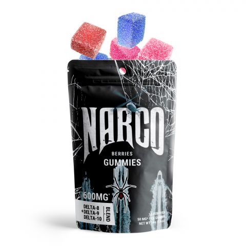Narco Berries Gummies - Delta 9, Delta 8, Delta 10 Blend - 600MG - Pure Blanco Best Price