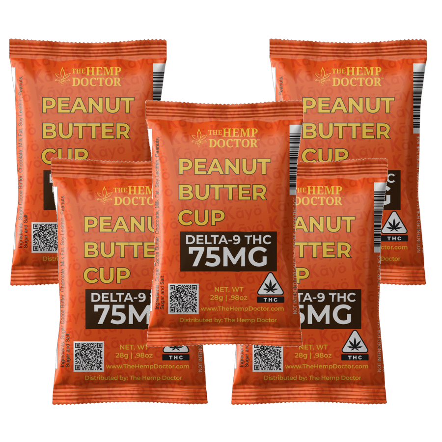 The Hemp Doctor 75mg Delta 9 THC Peanut Butter Cups