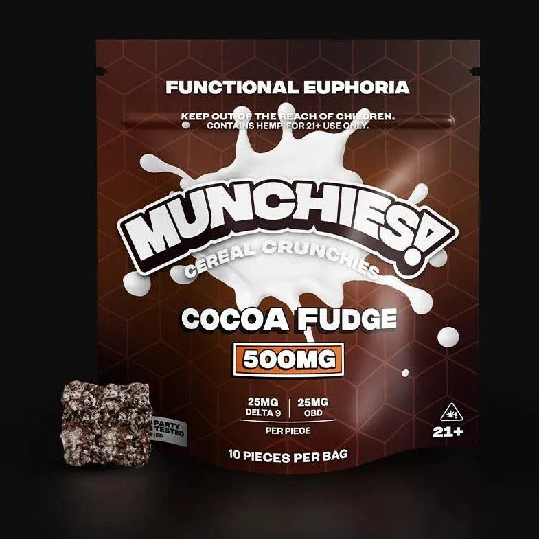Delta Munchies Cocoa Fudge 500mg THC+CBD Cereal Crunchies Best Price