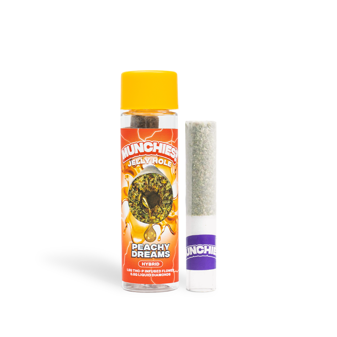 Delta Munchies Peachy Dreams - 2g Jelly Holes THCP Prerolls