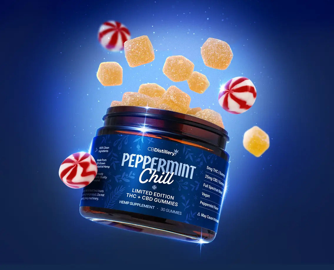 CBDistillery Peppermint Chill 5mg THC + 25mg CBD Gummies