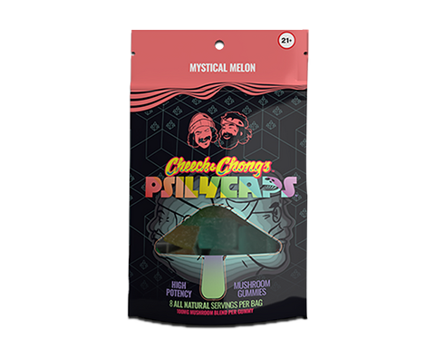 CHEECH & CHONG’S PSILYCAPS MAGIC MUSHROOM GUMMIES (Mystical Melon)