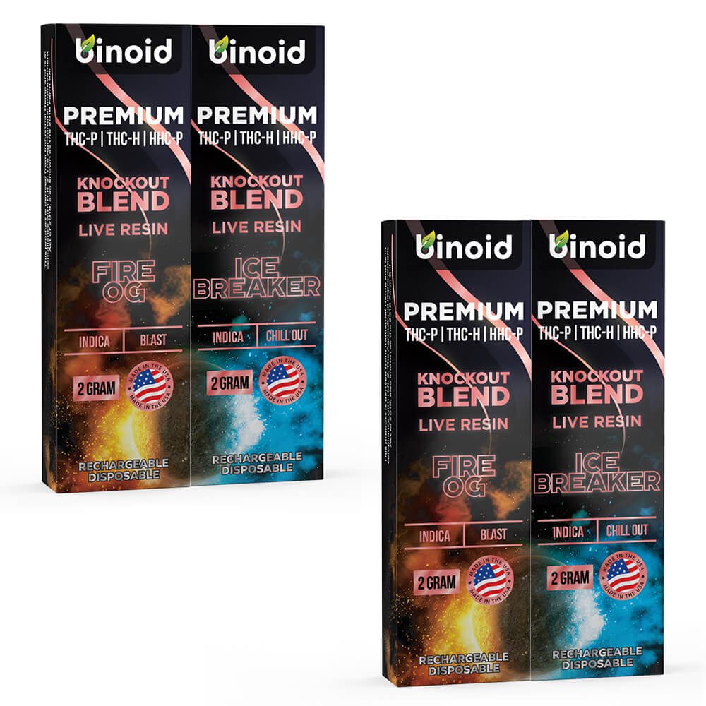 Binoid Knockout Blend Live Resin Disposable Bundle – 2 Gram