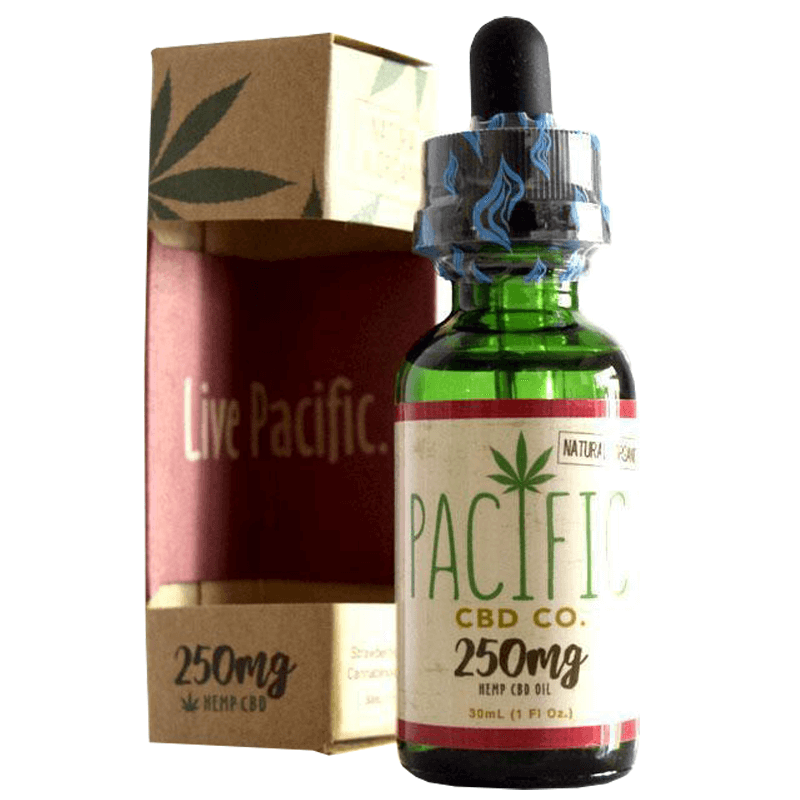 Pacific CBD – CBD Tincture – Strawberry Drops – 125mg-2000mg