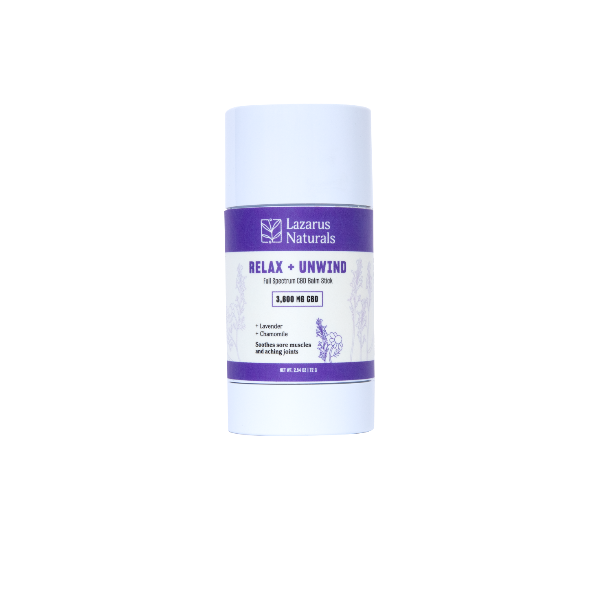 Lazarus Naturals CBD BALM STICK, RELAX + UNWIND