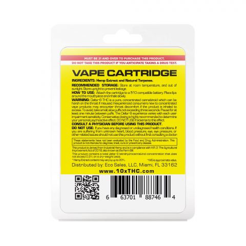 Sour Diesel Cartridge - Delta 8 THC 10X 900mg Best Price