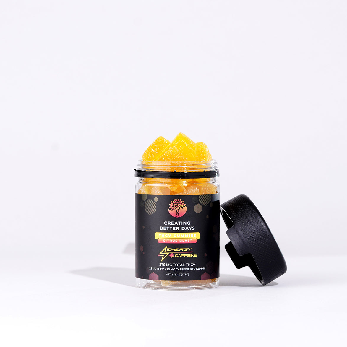 Citrus Blast Energy + Caffeine THCV Gummies 375MG