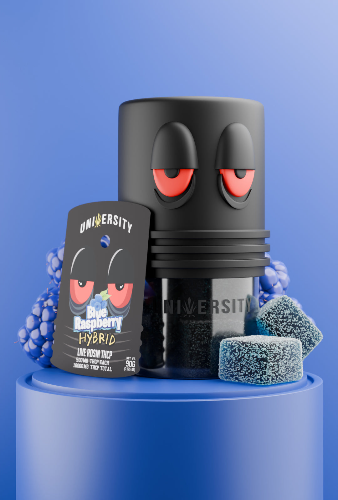 Blue Raspberry – THCP Live Rosin Premium Gummies