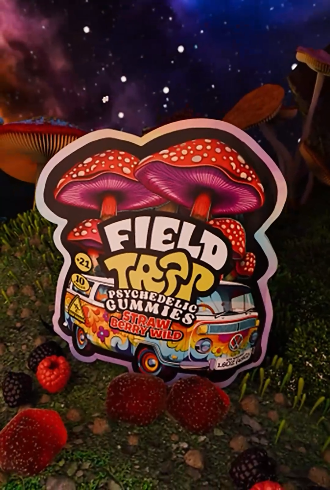 Strawberry Wild – Psychedelic Magic Mushroom Gummies