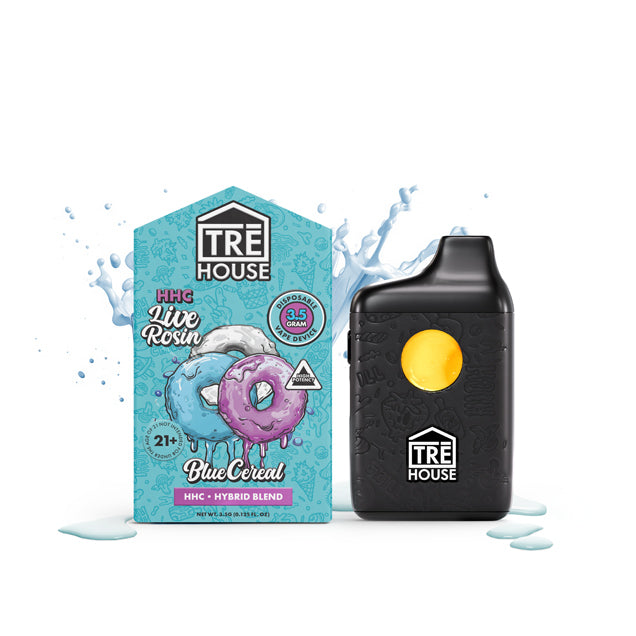 Tre House Blue Cereal – Live Rosin Hybrid HHC Vape Pen – 3.5g