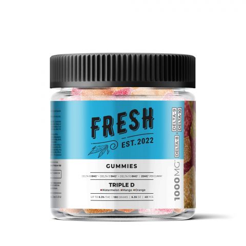 Triple D Gummies - Delta 9 - 1000mg - Fresh Best Price