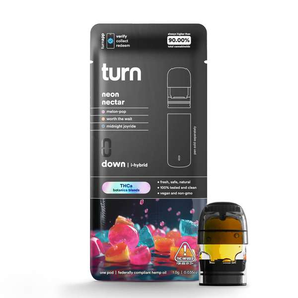 Turn Hemp THCA Blend Pods 1g – Indica (NEED TURN PEN)