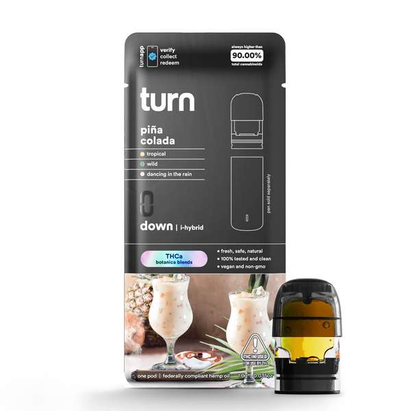 Turn Hemp THCA Blend Pods 1g – Indica (NEED TURN PEN)