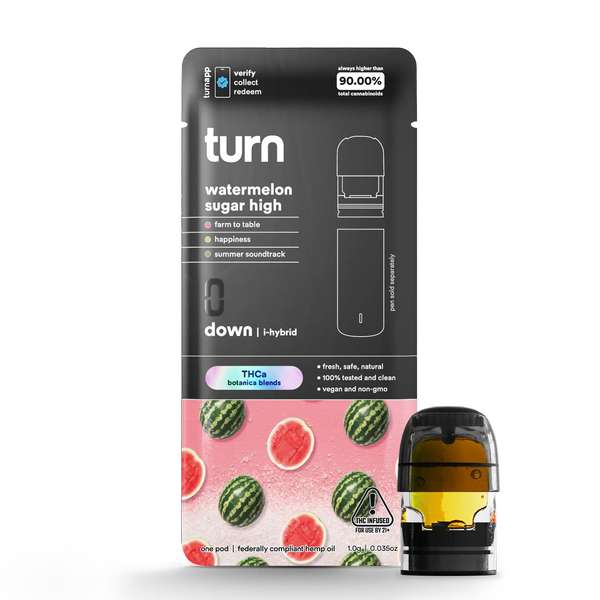 Turn Hemp THCA Blend Pods 1g – Indica (NEED TURN PEN)