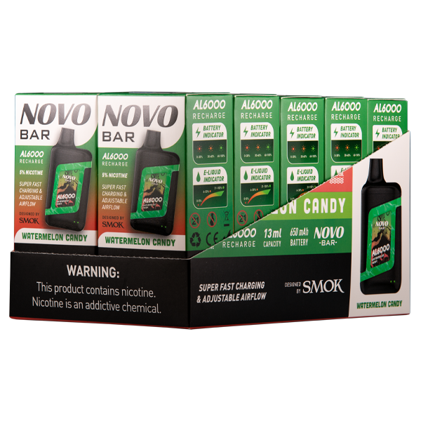 Watermelon Candy Novo Bar AL6000 Best Sales Price - Disposables