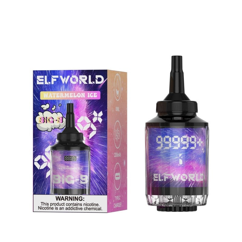 Elfworld Big-B 99999 Puffs Disposable Hookah (80ml, 0.5%)