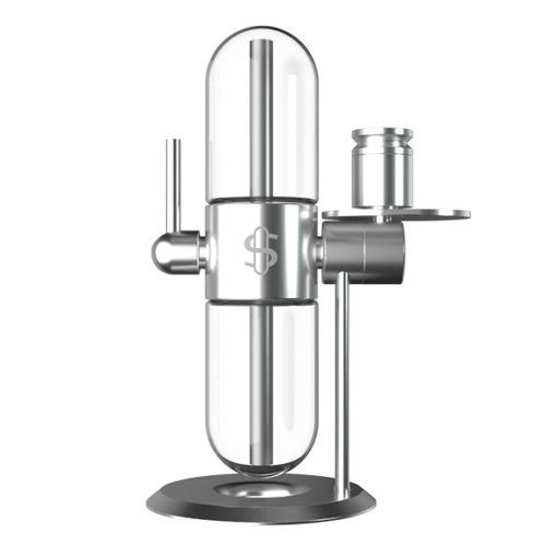 Stundenglass Polished Silver Gravity Flip Bong Best Sales Price - Bongs