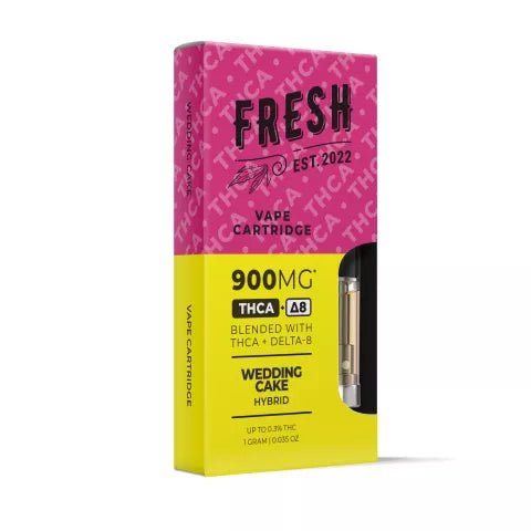 Wedding Cake Cartridge - THCA, D8 Blend - 900mg - Fresh Best Price
