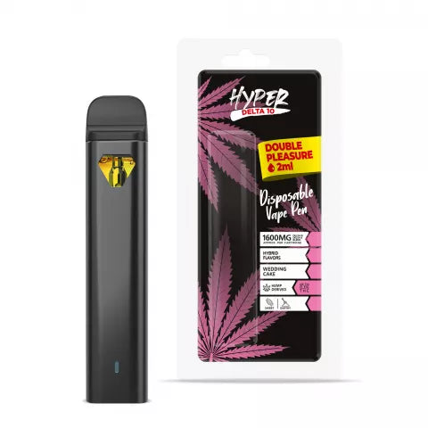 1600mg D10, D8 Vape Pen - Wedding Cake - Hybrid - 2ml - Hyper Best Price