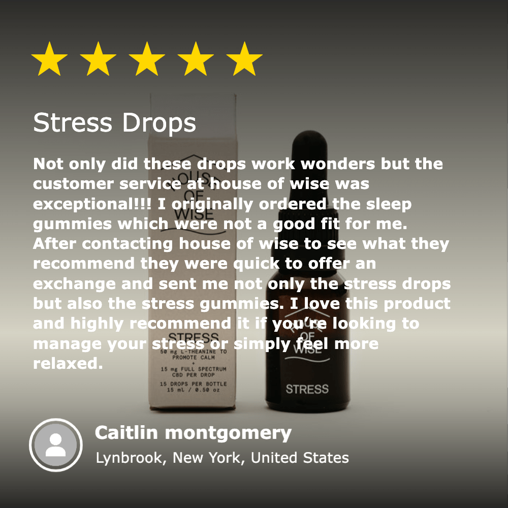 House of Wise CBD Stress Oil (450mg) Best Price