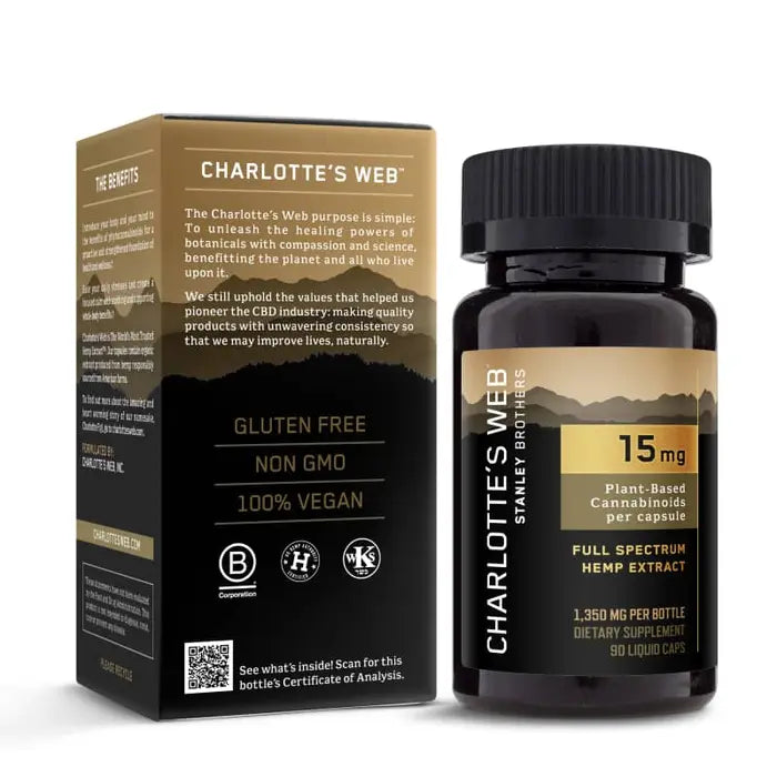 15 mg CBD Oil Capsules with Full-Spectrum Hemp Extract | Charlotte's Web Best Price