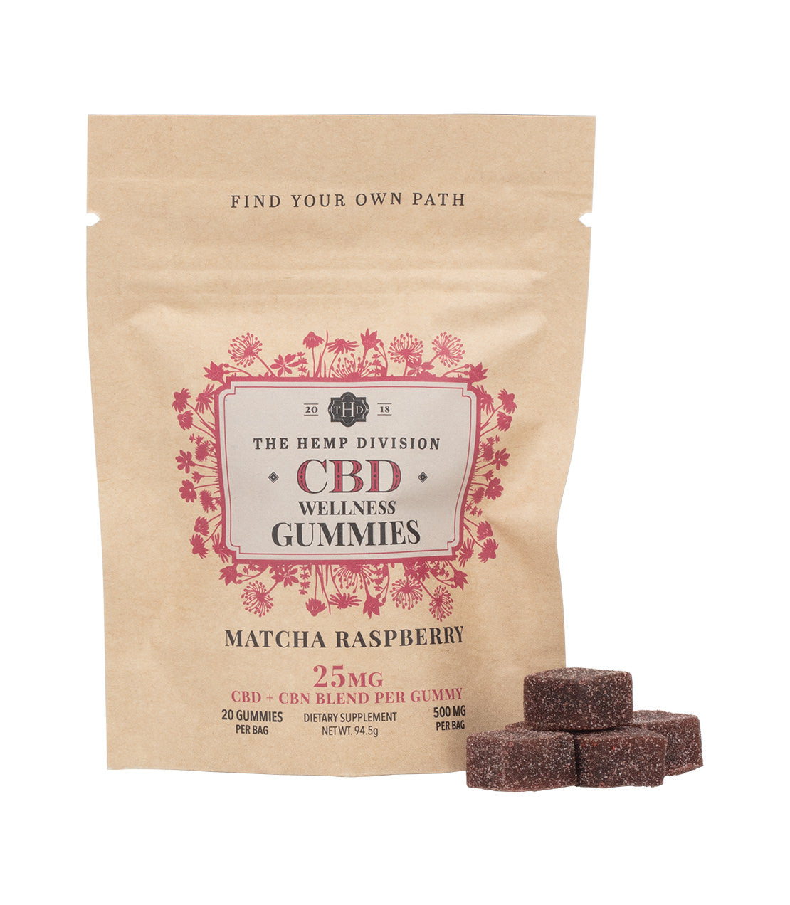 The Hemp Division Matcha Raspberry CBD Wellness Gummies Best Price
