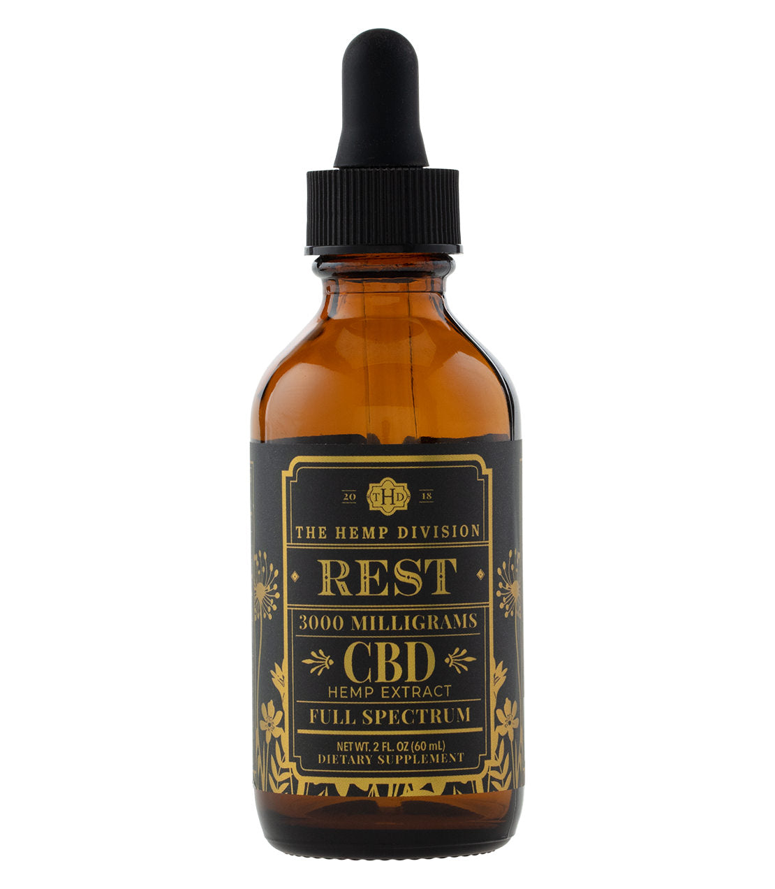 The Hemp Division Rest - CBD Hemp Extract Extra Strength Tincture - 3000 MG Best Price